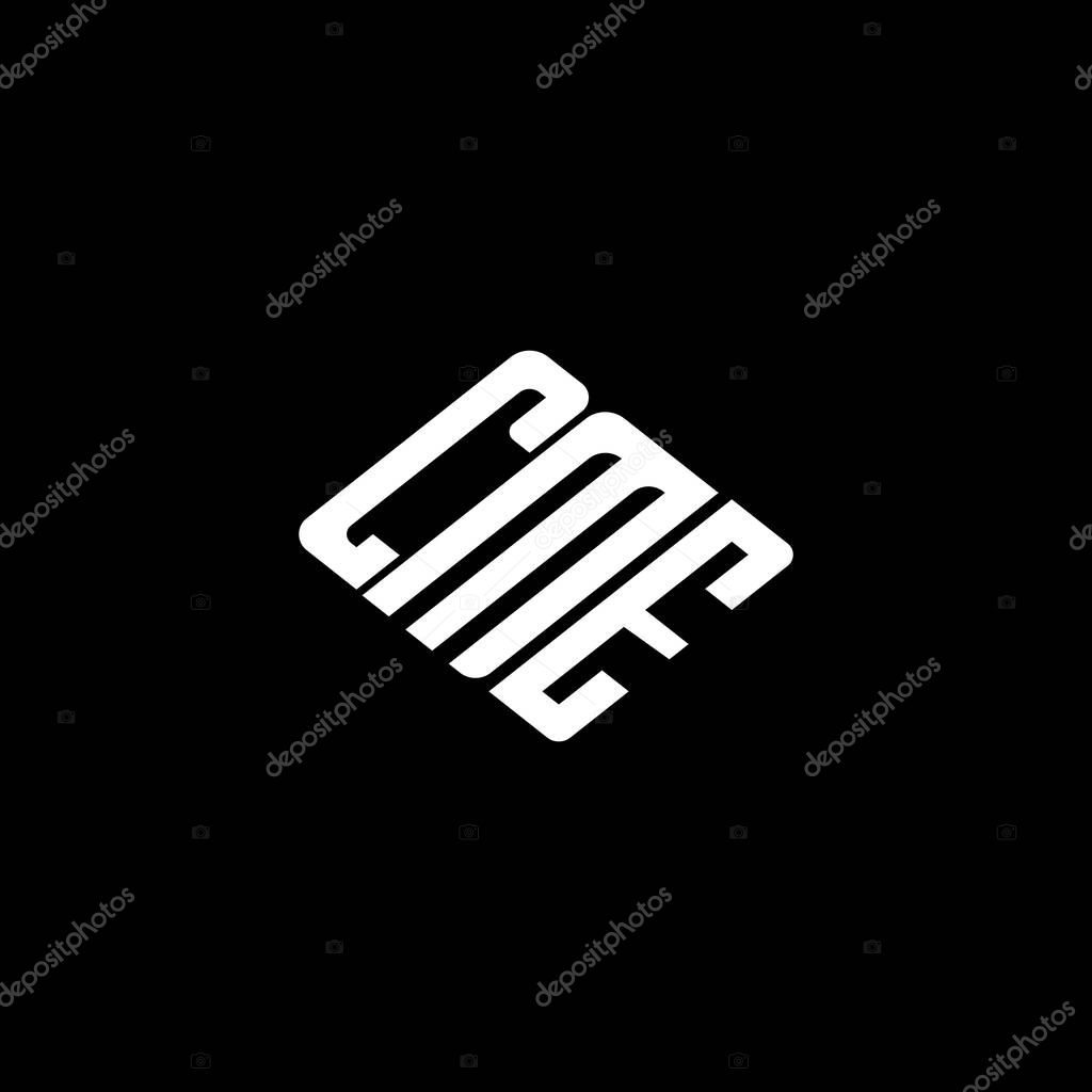 CME letter logo design on black background.