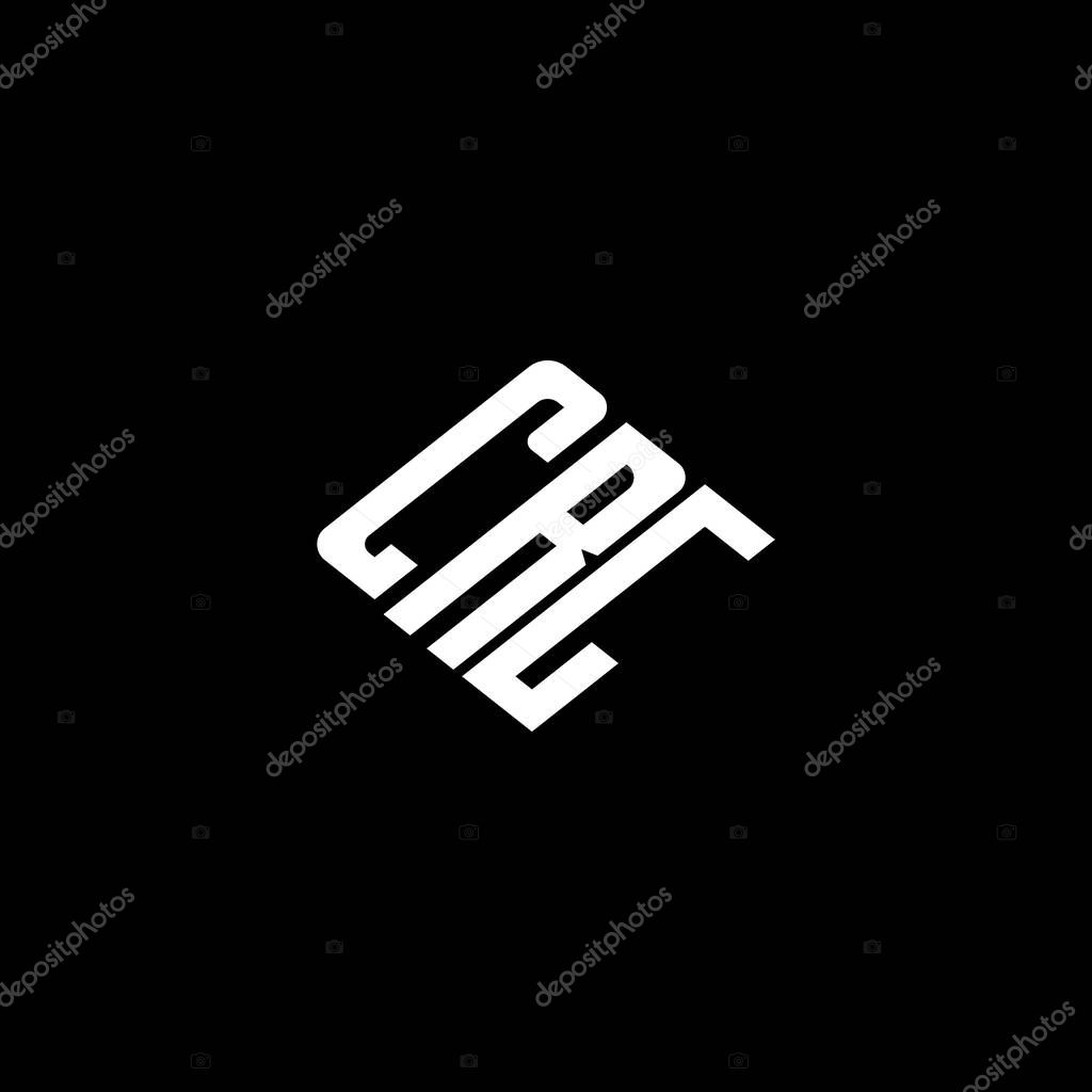 CRG letter logo design on black background.