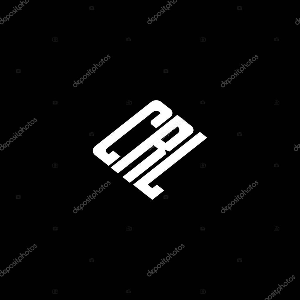 CRL letter logo design on black background.