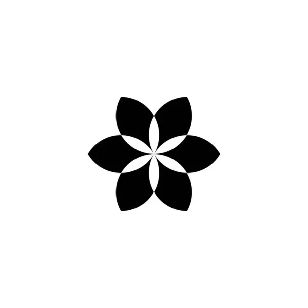 Çiçek ikonu logosu tasarımı. Basit düz vektör illüstrasyonu. Soyut çiçek ikonu vektör illüstrasyonu.