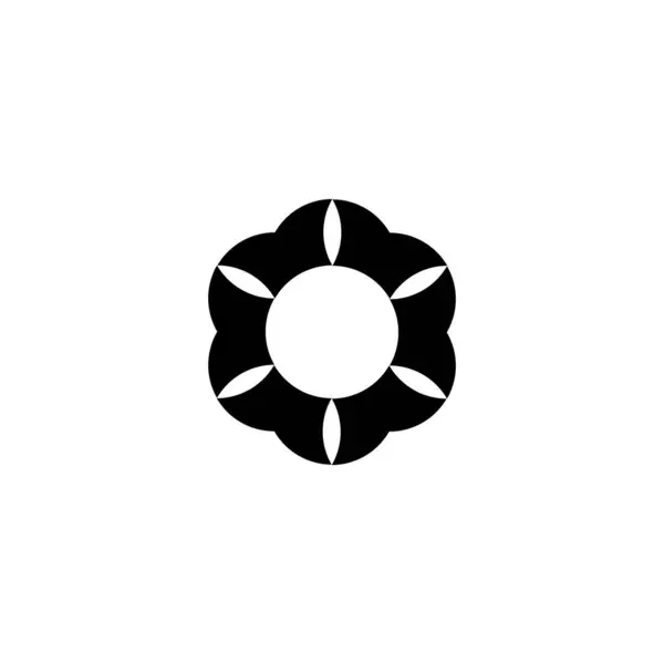 Çiçek ikonu logosu tasarımı. Basit düz vektör illüstrasyonu. Soyut çiçek ikonu vektör illüstrasyonu.