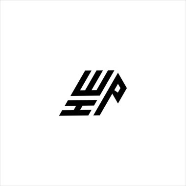 HEP Siyah Minimalist Logo Şablonu. HEP Harf Logo Tasarım Vektörü