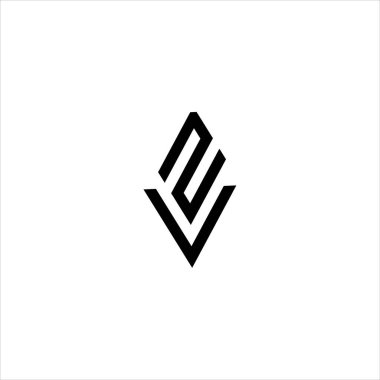 ZV Siyah Minimalist Logo Şablonu. ZV Harf Logosu Tasarım Vektörü.