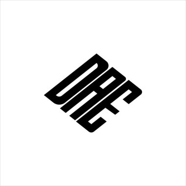 Yenilikçi veri analizi ve dijital dönüşüm markalaşması için geometrik çizgiler içeren modern soyut DAE logo tasarımı