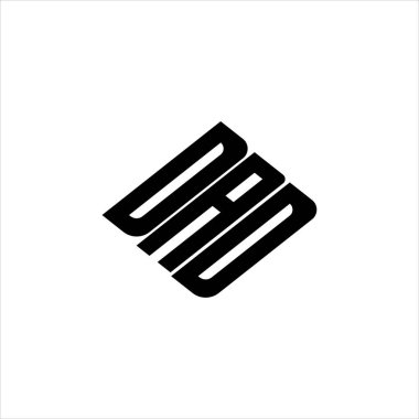 Yenilikçi veri analizi ve dijital dönüşüm markalaşması için geometrik çizgiler içeren modern soyut DAD logo tasarımı