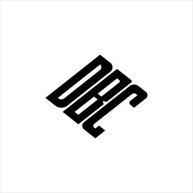 Yenilikçi veri analizi ve dijital dönüşüm markası için geometrik çizgiler içeren modern soyut DBC logo tasarımı