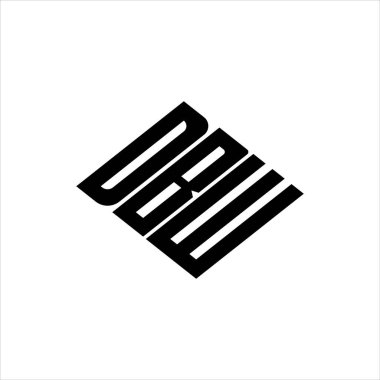 Yenilikçi veri analizi ve dijital dönüşüm markası için geometrik çizgiler içeren modern soyut DBW logo tasarımı