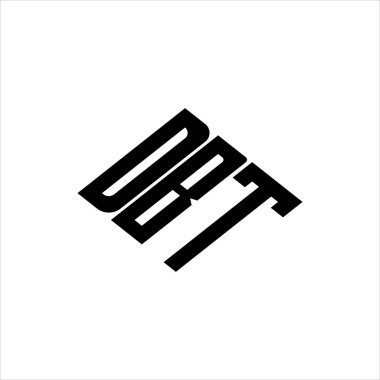 Yenilikçi veri analizi ve dijital dönüşüm markalaşması için geometrik çizgiler içeren modern soyut DBT logo tasarımı