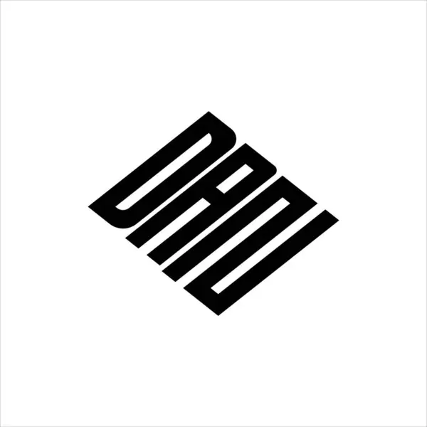 Yenilikçi veri analizi ve dijital dönüşüm markalaşması için geometrik çizgiler içeren modern soyut DAN logo tasarımı