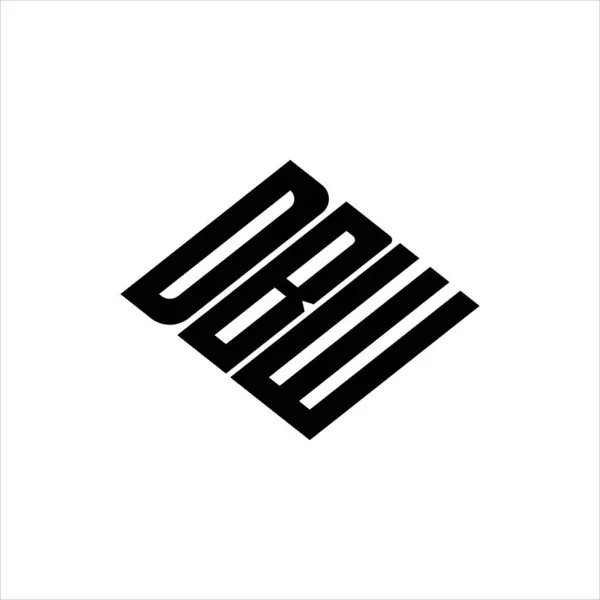 Yenilikçi veri analizi ve dijital dönüşüm markası için geometrik çizgiler içeren modern soyut DBW logo tasarımı