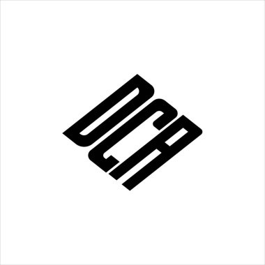 Yenilikçi veri analizi ve dijital dönüşüm markası için geometrik çizgiler içeren modern soyut DCA logo tasarımı