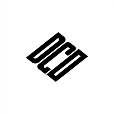 Yenilikçi veri analizi ve dijital dönüşüm markalaşması için geometrik çizgiler içeren modern soyut DCO logo tasarımı