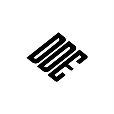 Yenilikçi veri analizi ve dijital dönüşüm markalaşması için geometrik çizgiler içeren modern soyut DDE logo tasarımı