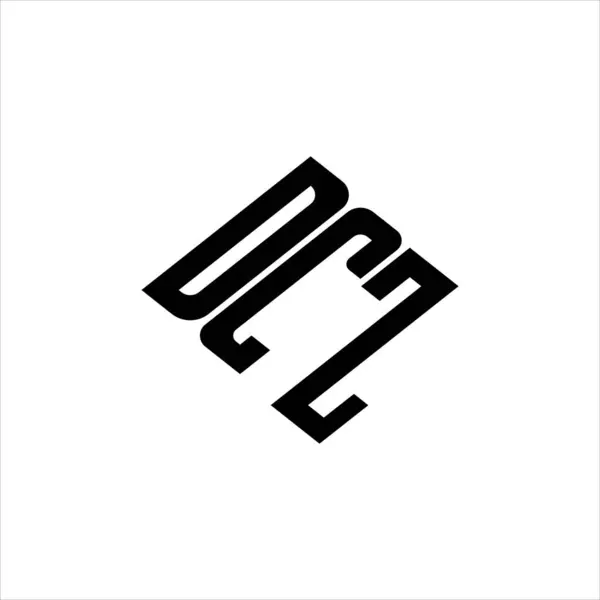 Yenilikçi veri analizi ve dijital dönüşüm markalaşması için geometrik çizgiler içeren modern soyut DCZ logo tasarımı