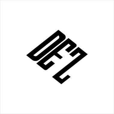  Yenilikçi veri analizi ve dijital dönüşüm markalaşması için geometrik çizgiler içeren modern soyut DEZ logo tasarımı
