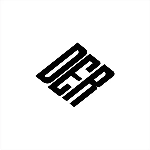 Yenilikçi veri analizi ve dijital dönüşüm markalaşması için geometrik çizgiler içeren modern soyut DER logo tasarımı