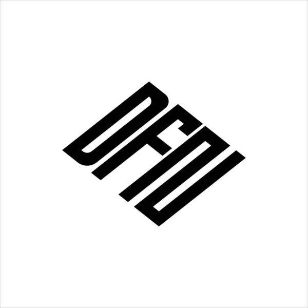 Yenilikçi veri analizi ve dijital dönüşüm markalaşması için geometrik çizgiler içeren modern soyut DFN logo tasarımı