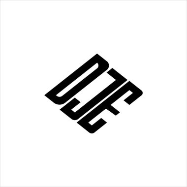 Yenilikçi veri analizi ve dijital dönüşüm markalaşması için geometrik çizgiler içeren modern DJE logo tasarımı
