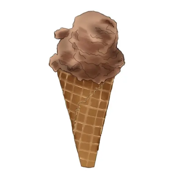 Dondurma külahı beyaz arkaplanda