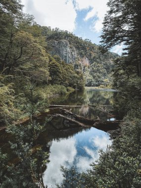 Parlak mavi gökyüzünün altında yeşil tarlalar ve ağaçlarla çevrili, üstü açık, parlak kırmızı Mazda MX5 model bir araba. Bir yaz gezisi ya da araba meraklıları için mükemmel bir sahne..