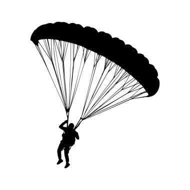 Gökyüzünde Yükselen Bir Paraglider Silueti