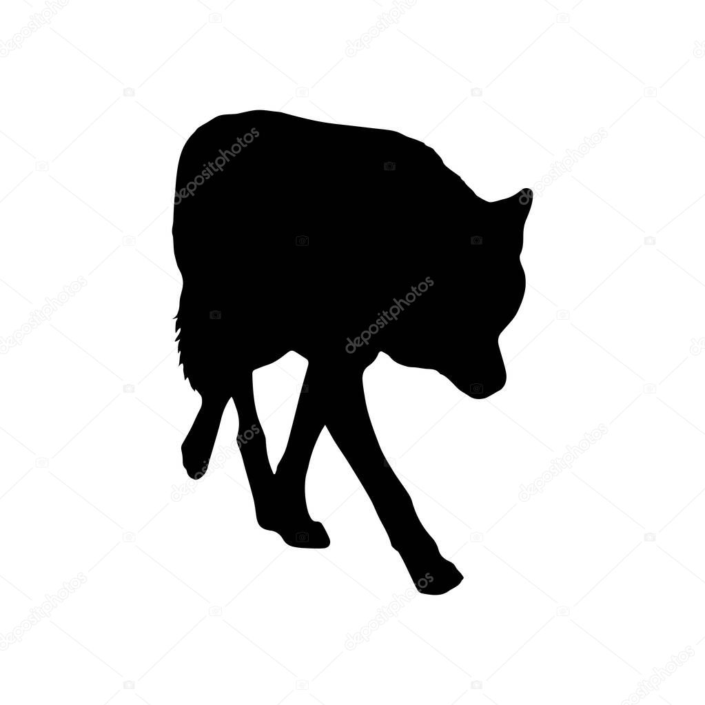 Majestic Wolf Silhouette Perfect for Logo Print and Web Design