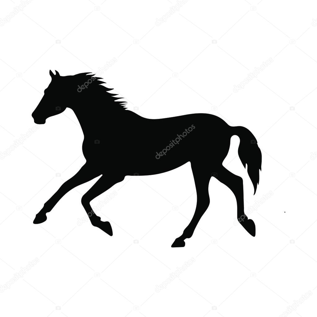 Majestic Running Horse Silhouette Versatile Design for Branding and Decoration
