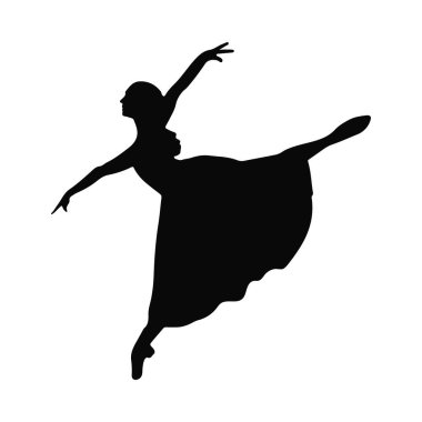 Bir Balerin Silueti Zarifçe Dans Ediyor