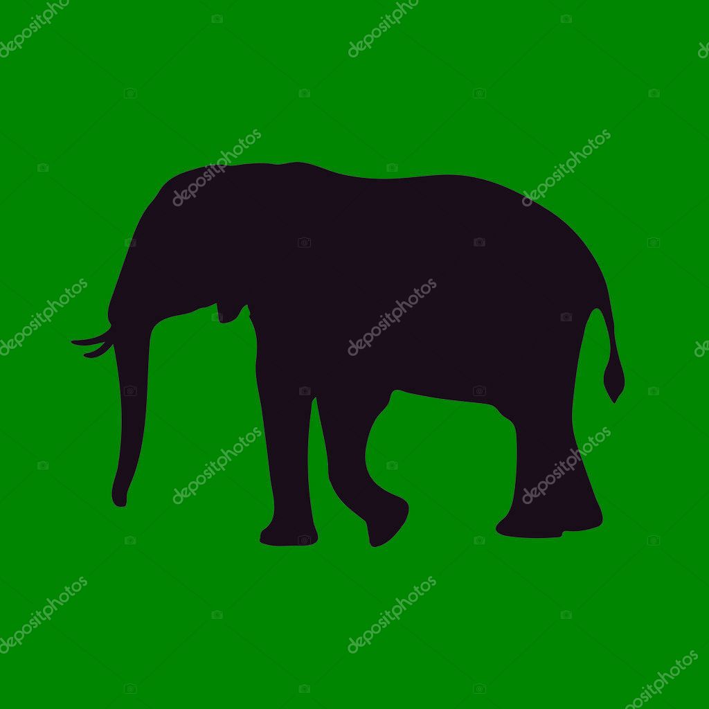 Majestic Elephant Silhouette Wildlife Logo Design