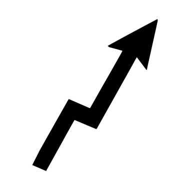 Yukarı bakan, büyümeyi ya da ilerlemeyi sembolize eden koyu siyah zikzaklı bir ok silueti. Ayırt edici özelliği basit ama etkili siluet stilidir..