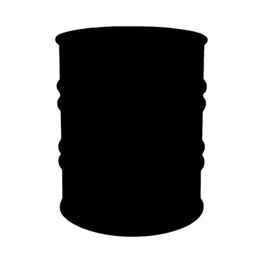 Basit, siyah beyaz bir yağ varili, endüstriyel tasarımlar için ideal. Ayırt edici özelliği, onun temiz, katı siluet stilidir..