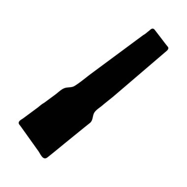 Basit, açılı dikdörtgen bir siluet. Minimalist siyah-beyaz tarzı için ayırt edici..