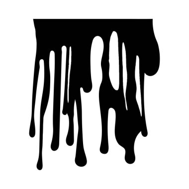 Benzersiz damlayan siyah beyaz bir siluet..