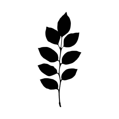 Basit ama zarif bir yaprak silueti, minimalist bir stili sergiliyor..