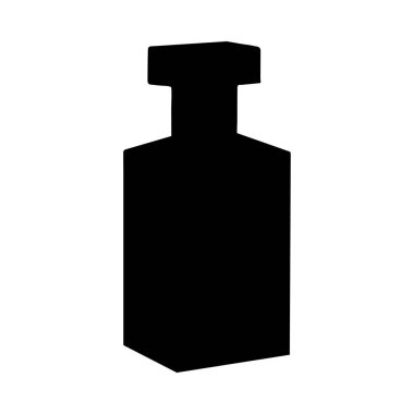 Basit, siyah dikdörtgen şişe silueti, çeşitli tasarım uygulamaları için ideal..