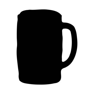 Basit, el çizimi bir kupa silueti, çeşitli tasarım projeleri için mükemmel..