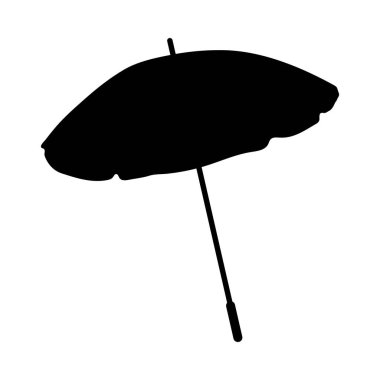 Basit, zarif bir plaj şemsiyesi, yaz tasarımları için mükemmel. Ayırt edici özelliği minimalist tarzıdır..