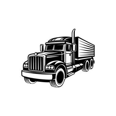 Büyük bir tırın klasik silueti, logolar ve tasarımlar için mükemmel..