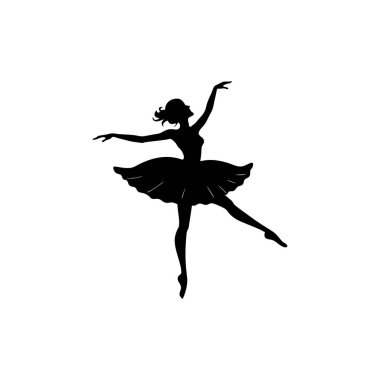 Klasik arabesk duruşu sergileyen zarif bir balerin silueti. Ayırt edici özelliği minimalist, zarif tarzıdır..