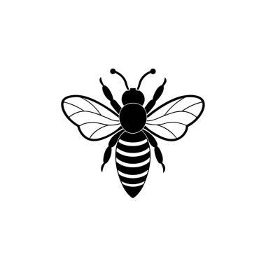 Basit ama detaylı bir bal arısı silueti, minimalist bir stili sergiliyor..