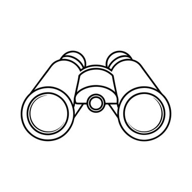 Dürbünün basit bir sanat silueti, temiz ve minimalist bir stili sergiliyor..