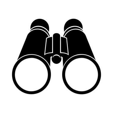 Dürbünün minimalist siyah silueti, çeşitli uygulamalar için idealdir. Ayırt edici özellik basit, cesur siluet tarzıdır..