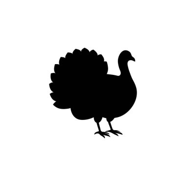 Basit, zarif bir hindi silueti, Şükran Günü tasarımları için mükemmel. Ayırt edici özelliği minimalist tarzıdır..