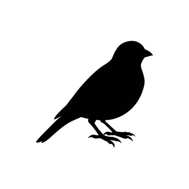 Basit, katı siyah bir kuş silueti, çeşitli tasarım projeleri için ideal. Minimalist tarzı onu çok yönlü yapıyor..