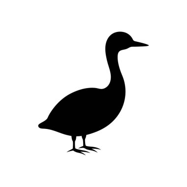 Basit, zarif bir kuş silueti, belirgin bir minimalist stil sergiliyor..