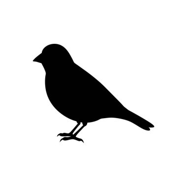 Basit, zarif bir kuş silueti, çeşitli tasarım projeleri için mükemmel. Katı siyah siluet biçimi ayırt edici bir özelliktir..