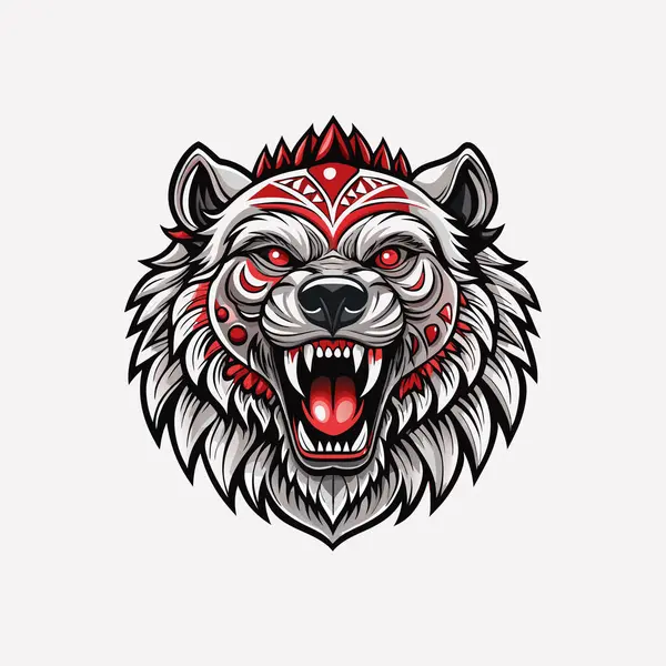 Vahşi bir ayı kafası silueti, kabileden esinlenilmiş tasarımı ve kırmızı aksanıyla ayırt edilir..