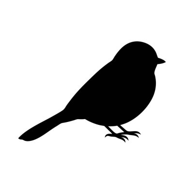 Basit, katı siyah bir kuş silueti, çeşitli tasarım projeleri için ideal. Minimalist tarzı onu çok yönlü yapıyor..