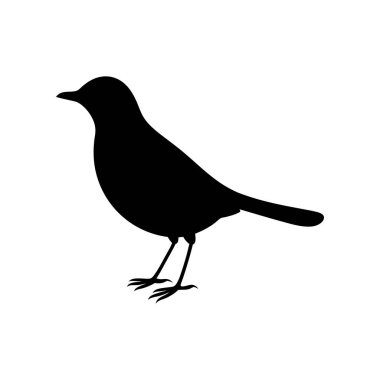 Temiz, minimalist bir kuş silueti, logolar ve tasarımlar için mükemmel. Ayırt edici özelliği basit, saf siyah siluet tarzıdır..