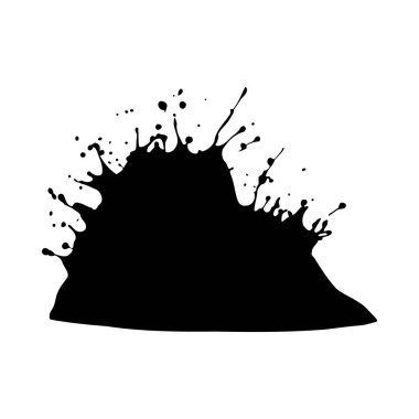 Siyah mürekkep lekesi beyaz arkaplana hükmediyor mürekkep dengesiz bir şekilde dağılıyor ve dinamik ve enerjik bir görüntü oluşturuyor. Keskin noktalar ve yumuşak kıvrımlarla şekil düzensizdir..